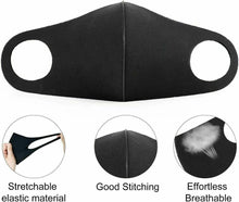 Load image into Gallery viewer, Custom Face Mask Reusable Personalized Mask Add Your Text 3Pack Black