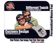 Load image into Gallery viewer, Custom printed mouse pad Photo logo design add your HD Image photo or text to your mousepad
