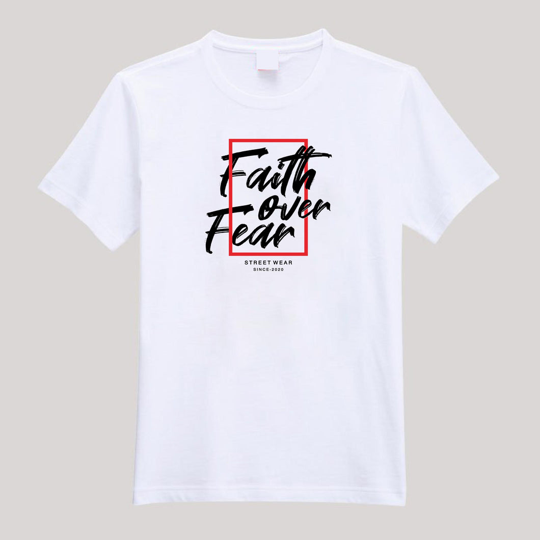 T-Shirt For Men or Women Faith Fear Beautiful HD Print T Shirt