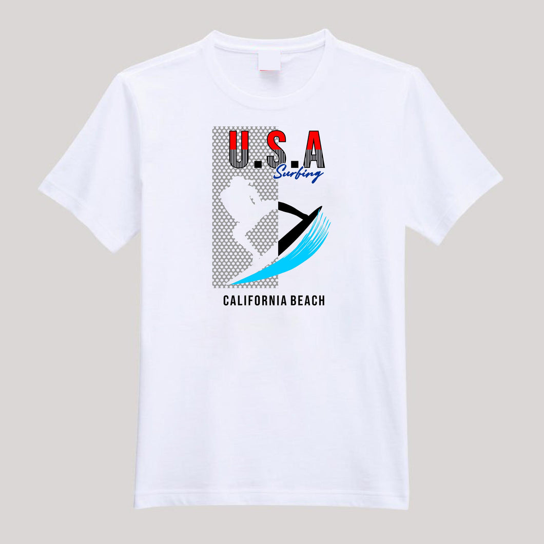 T-Shirt For Men or Women USA Surfing Beautiful HD Print T Shirt